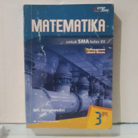 Image of Matematika : untuk SMA kelas XII program Ilmu Alam KTSP 2006